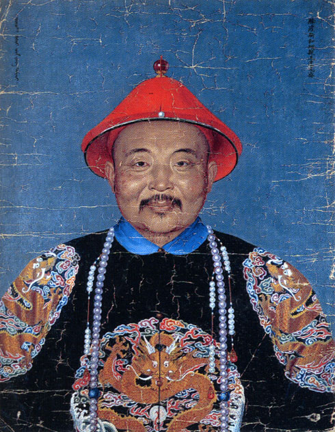 Jean-Denis Attiret, Portrait de Ulanara, la deuxième épouse de l'empereur chinois Qianlong (1736–1795), huile sur papier de Jean-Denis Attiret, vers 1750. Musée des Beaux-Art de Dole