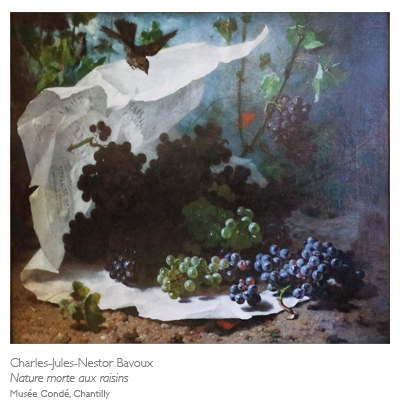 Charles Bavoux, Nature morte aux raisins, Chantilly, musée Condé