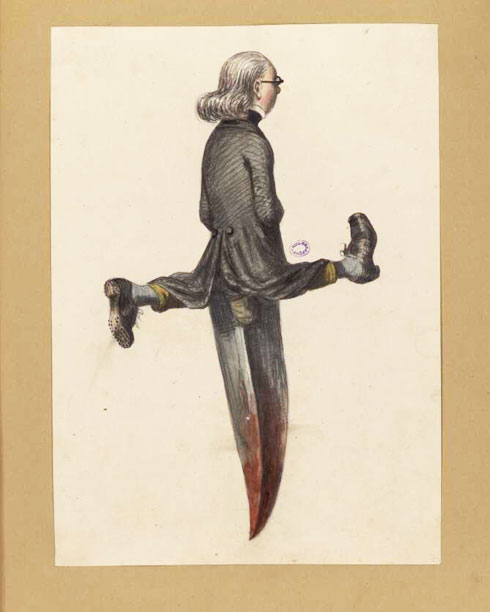 Alexandre Bertrand, caricature