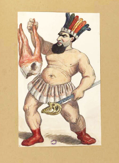 Alexandre Bertrand, caricature