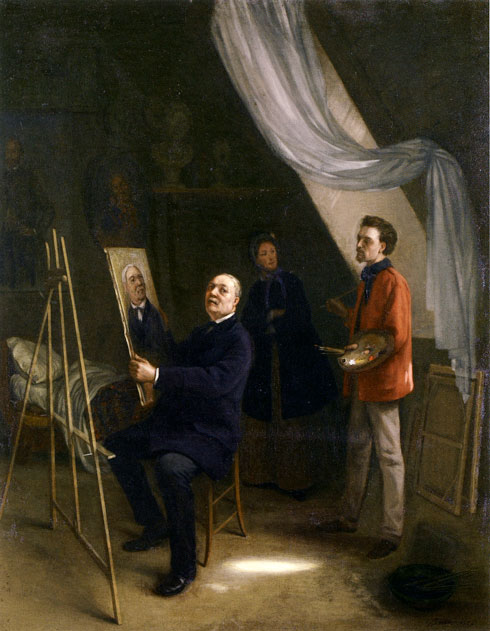 Edme Gustave Frédéric Brun, Chez le peintre