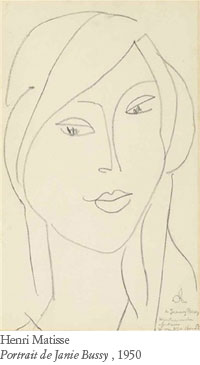 Henri Matisse, portrait de Janie Bussy