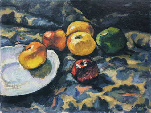 Jean Challié, Nature morte aux pommes, 1917.