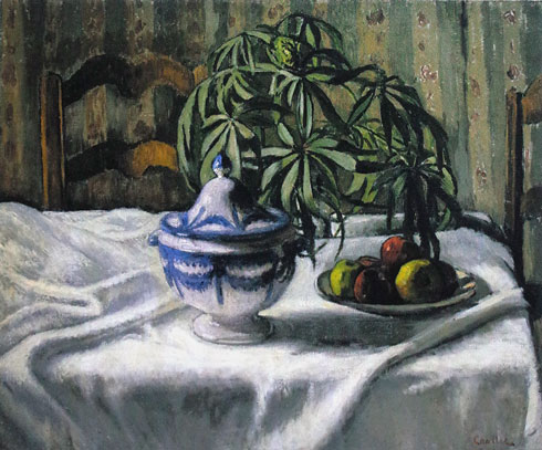 Jean Challié, Nature morte à la soupière, 1928.