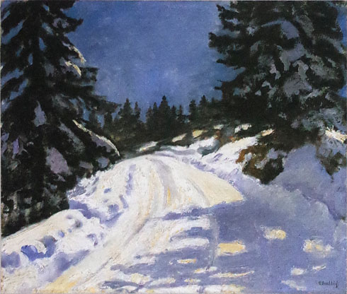 Jean Challié, Route de Prénovel enneigée.