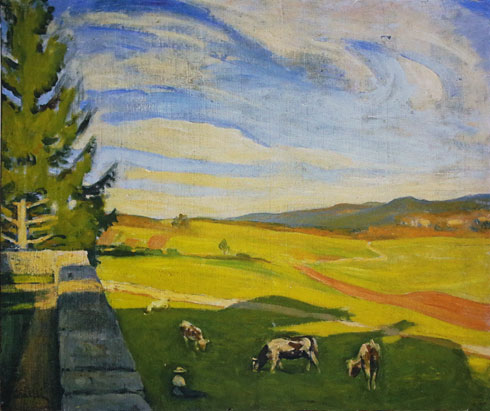 Jean Challié, Vue de la terrasse.