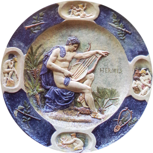 Max Claudet,1840-1893, Hermès, céramique.