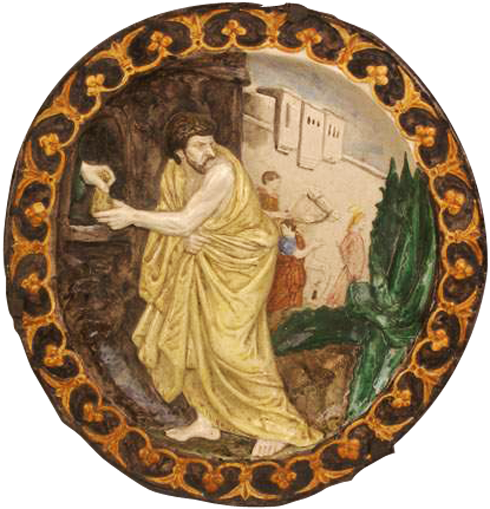 Max Claudet,1840-1893, Judas, céramique.