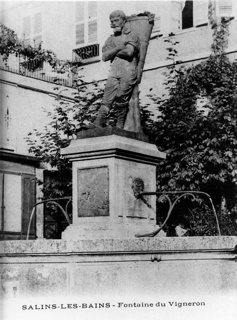 Max Claudet,1840-1893, statue du Vigneron, Salins-les-Bains.