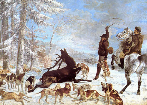 De Artibus Sequanis, Gustave courbet, Halali du cerf