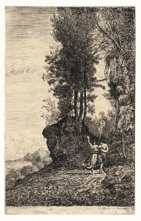 Xavier de Dananche, Paysage antique.