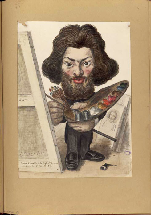 Jules Lunteschütz, caricature d'Alexandre Bertrand