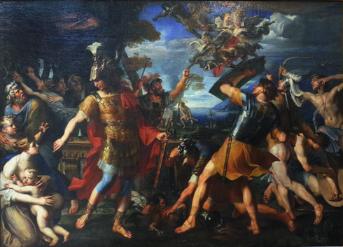 François Perrier, Énée et ses compagnons combattant les Harpies, musée du Louvre