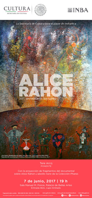 De Artibus Sequanis, les arts en Franche-Comté, Alice Rahon, invitation exposition