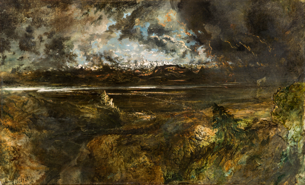 Théodore Rousseau,Vue des Alpes depuis le col de La Faucille.