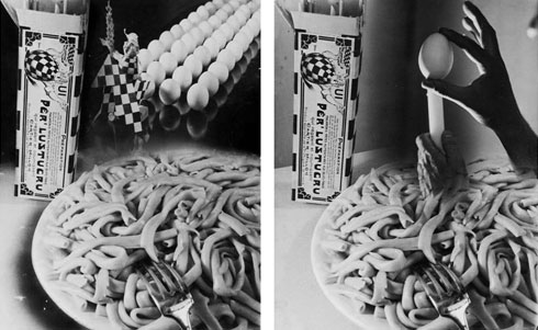 François Tuefferd, Essais publicitaires, 1938 Photomontages expérimentaux pour les pâtes Père Lustucru