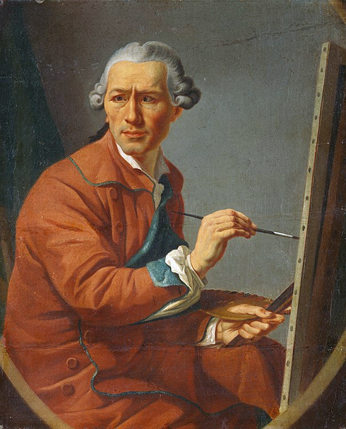 Melchior Wyrsch, auto-portrait au chevalet, Nidwaldner Museum, Stans
