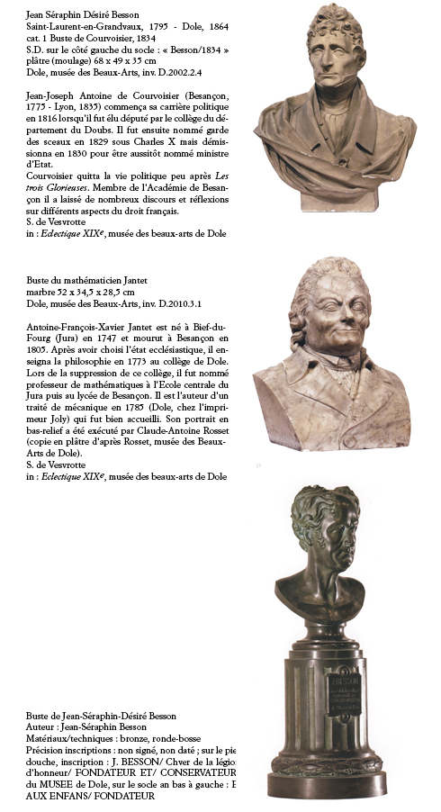 Jean Séraphin Désiré Besson, bustes
