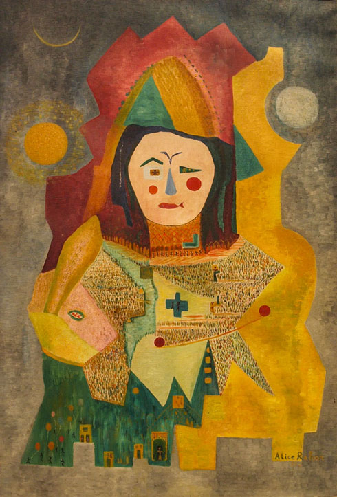 De Artibus Sequanis, les arts en Franche-Comté, Alice Rahon, autoportrait, Alice in wonderland