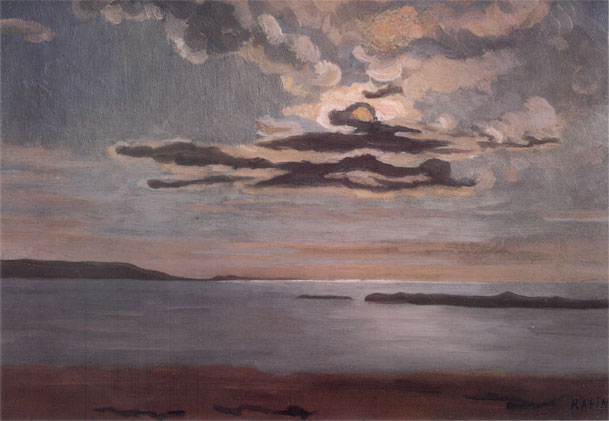 Alexandre Rapin, Paysage de mer au crépuscule